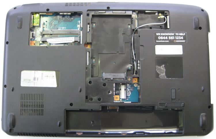 All components removed from laptop