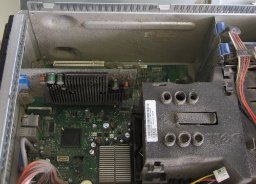 Desktop PC showing dust