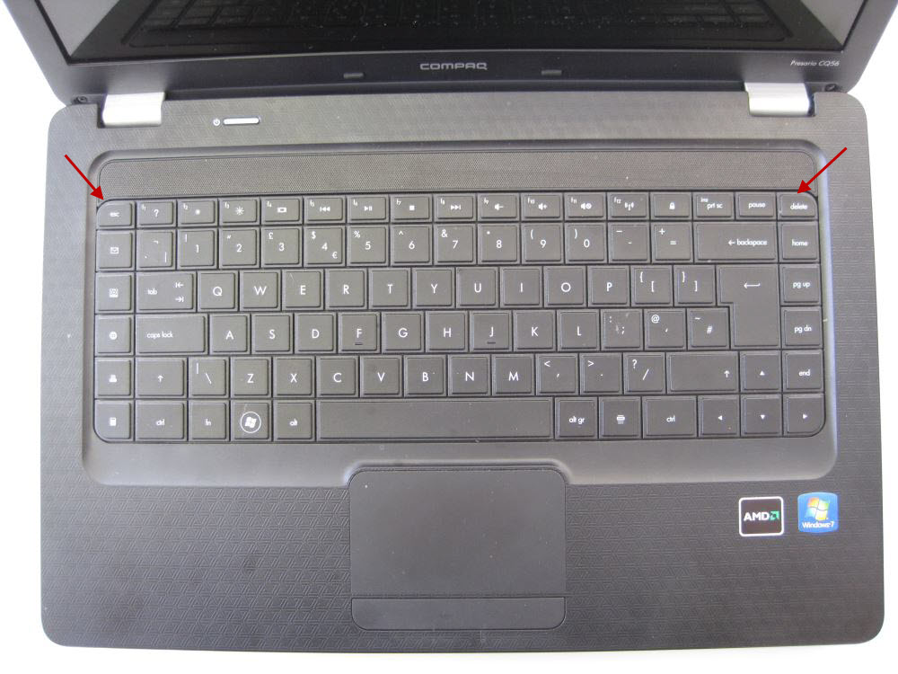 HP Compaq keyboard removal