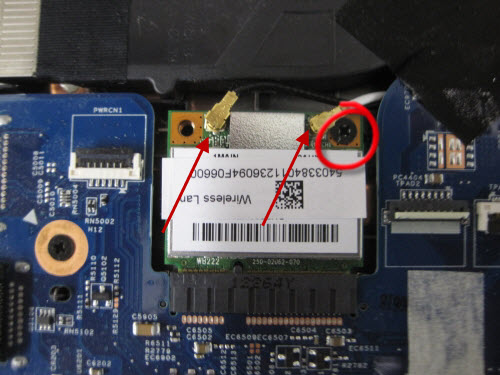Laptop WiFi Card Removal